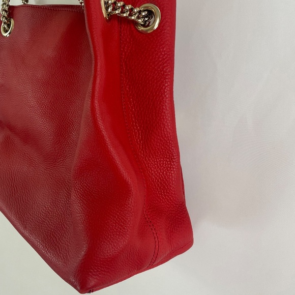 Gucci Red Soho Chain Leather Bag - Picture 12 of 16